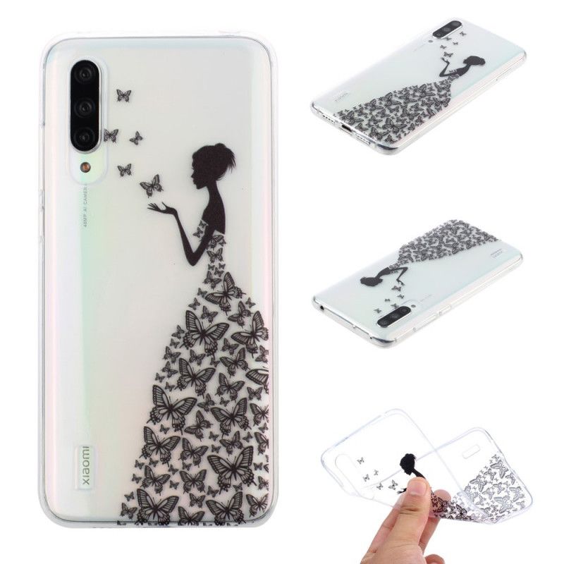 Hoesje Xiaomi Mi A3 Transparante Vlinderjurk