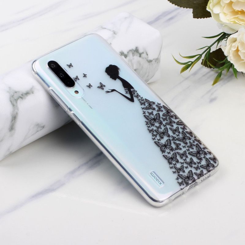 Hoesje Xiaomi Mi A3 Transparante Vlinderjurk