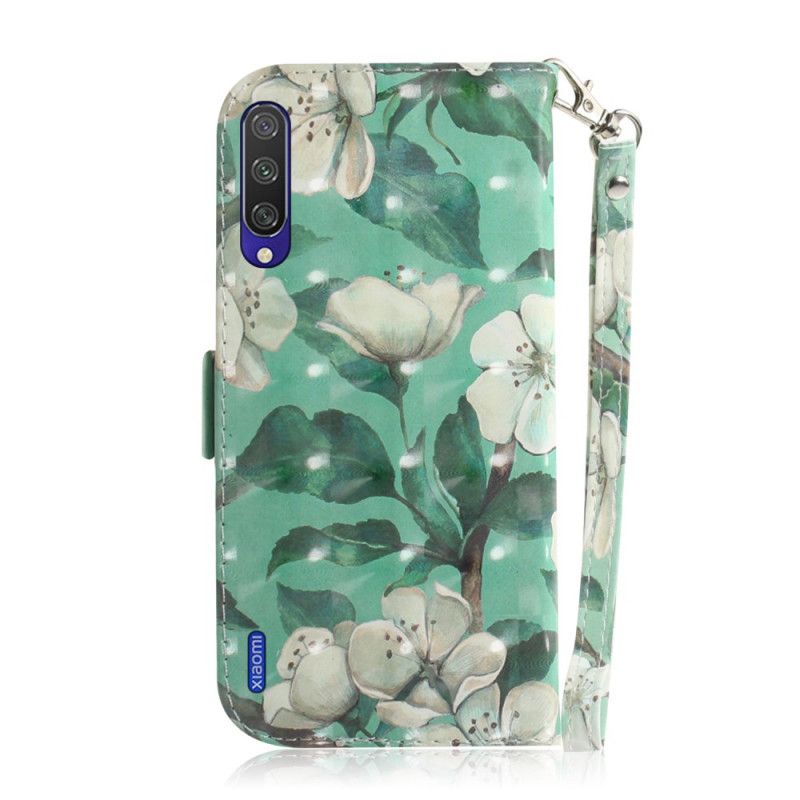 Leren Hoesje voor Xiaomi Mi A3 Bloeiende Tak Met String