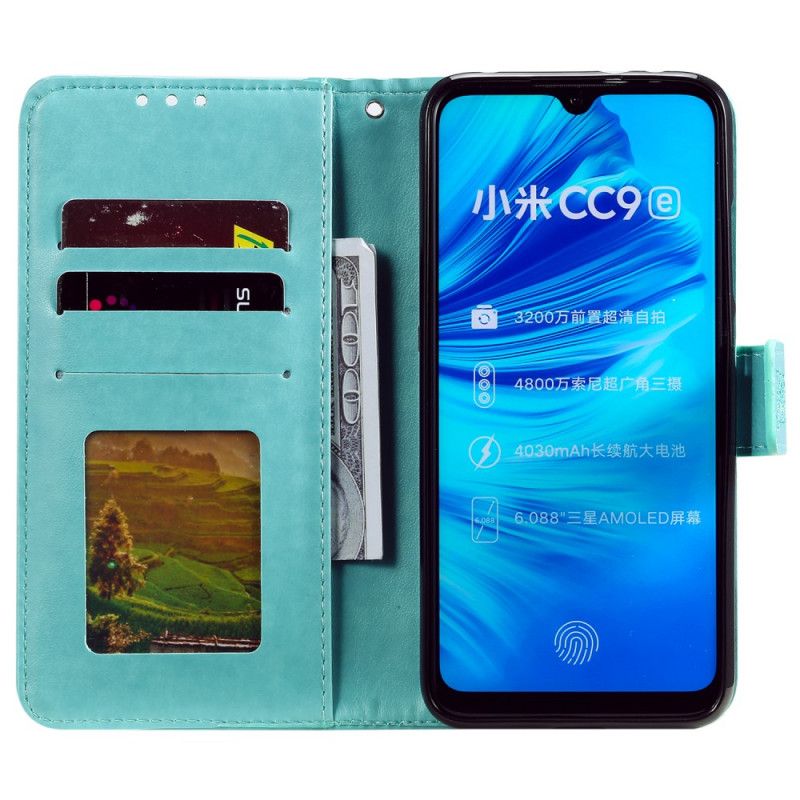 Leren Hoesje voor Xiaomi Mi A3 Magenta Grijs String Mijmering