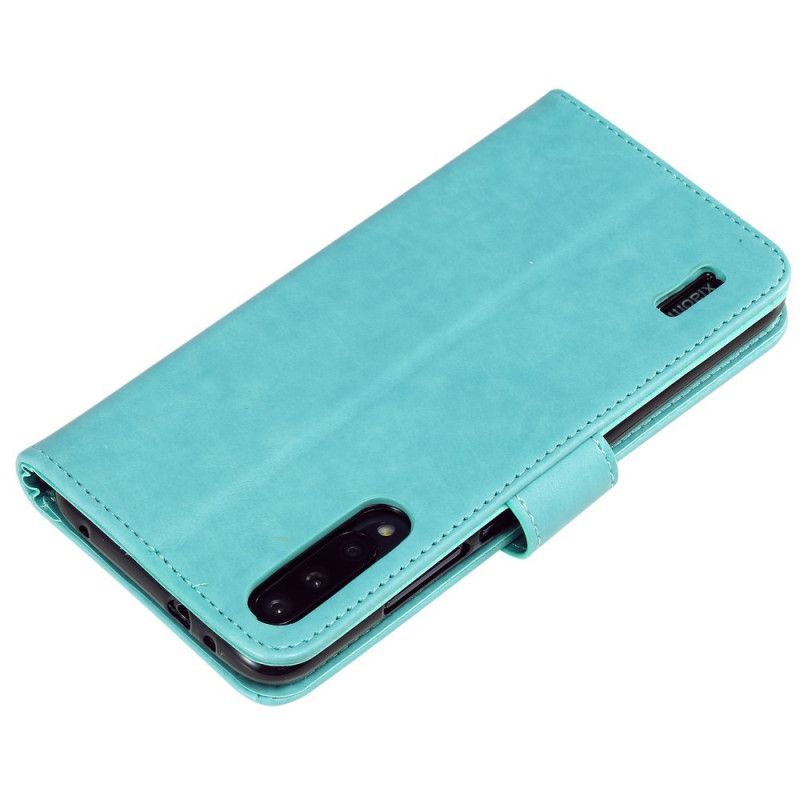 Leren Hoesje voor Xiaomi Mi A3 Magenta Grijs String Mijmering