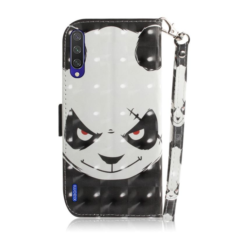 Leren Hoesje Xiaomi Mi A3 Boze Panda Met String