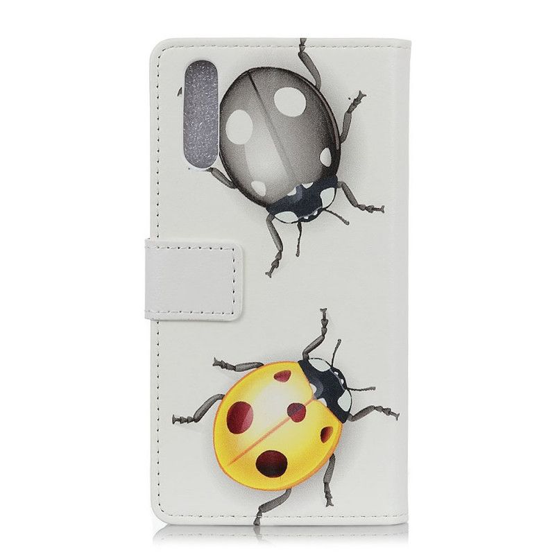 Leren Hoesje Xiaomi Mi A3 Lieveheersbeestjes