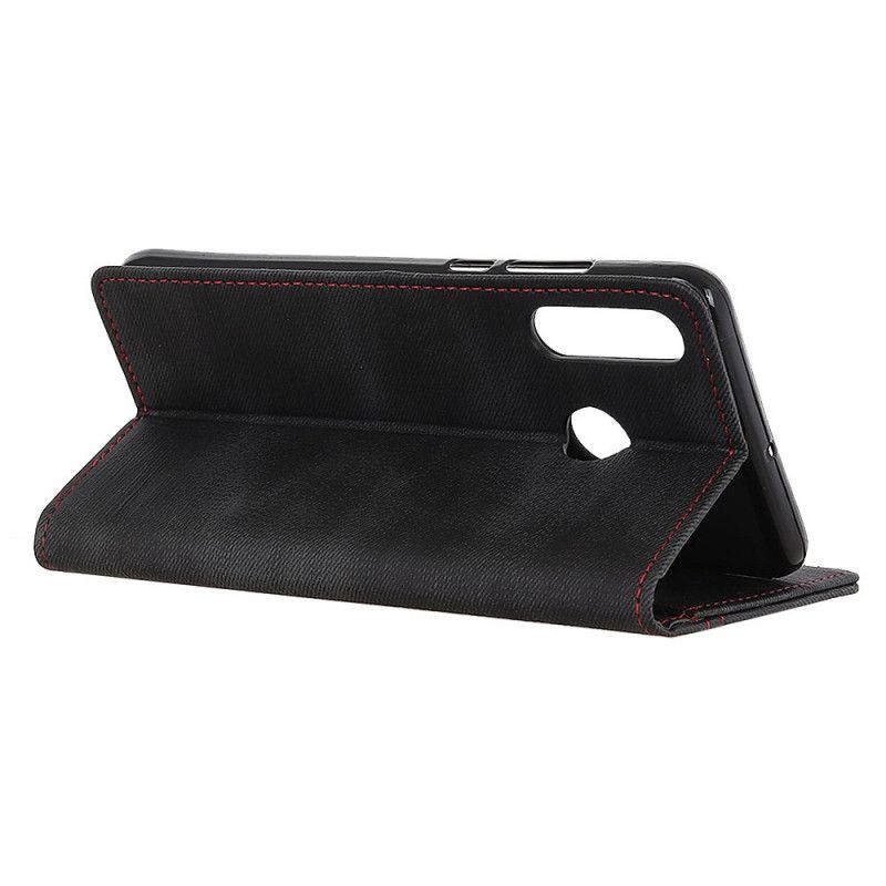 Cover Folio-hoesje Samsung Galaxy A20s Rood Zwart Telefoonhoesje Geklonken Jeans