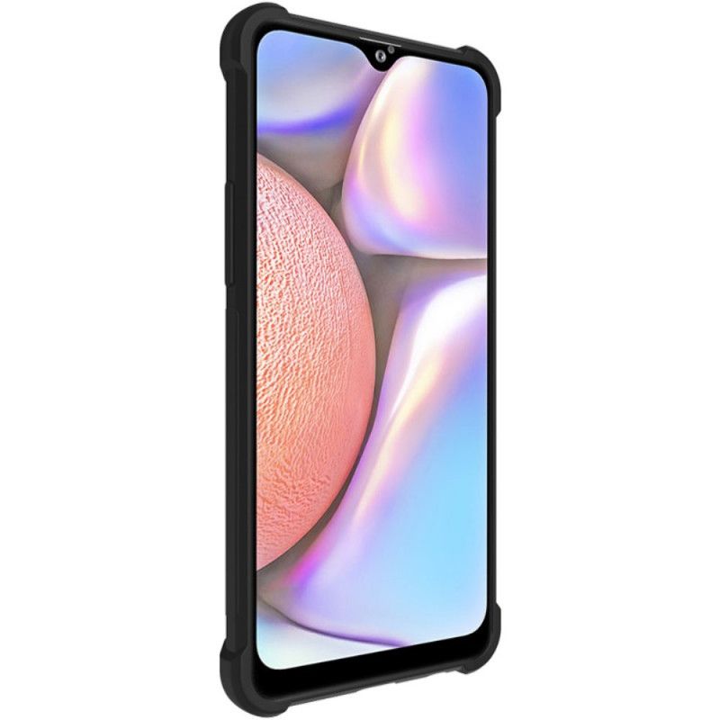 Hoesje Samsung Galaxy A20s Grijs Zwart Imak Zijdeachtig Met Schermfilm