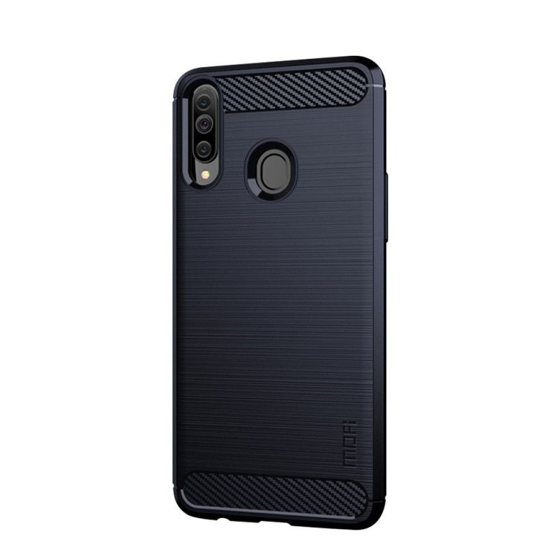 Hoesje Samsung Galaxy A20s Grijs Zwart Mofi Geborstelde Koolstofvezel
