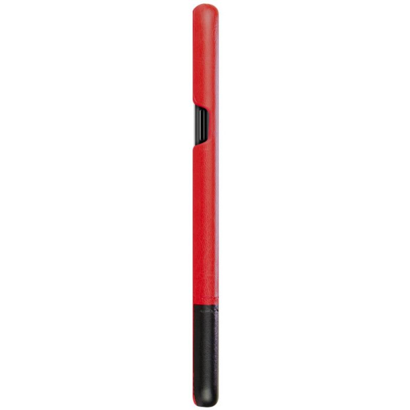 Hoesje Samsung Galaxy A20s Rood Zwart Imak Ruiyi Serie Leereffect