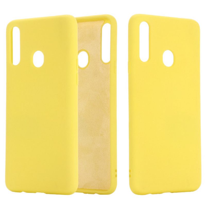 Hoesje Samsung Galaxy A20s Rood Zwart Siliconenvloeistof
