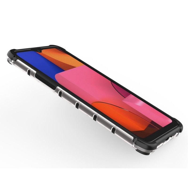 Hoesje Samsung Galaxy A20s Wit Zwart Honingraatstijl