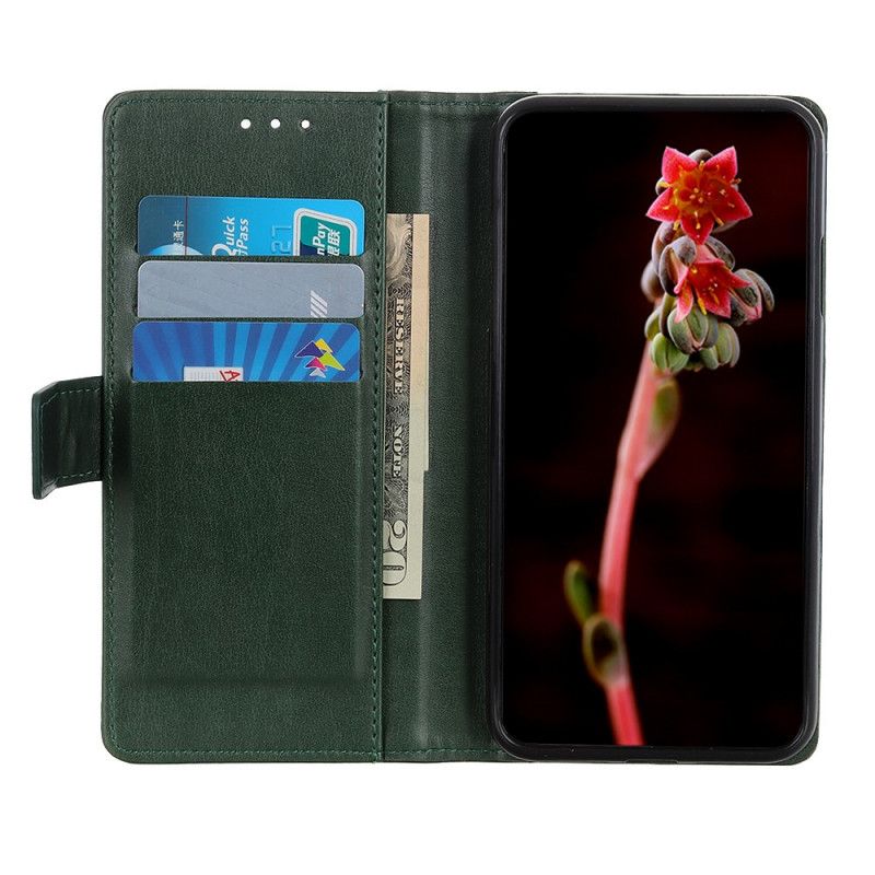 Leren Hoesje Samsung Galaxy A20s Magenta Zwart Telefoonhoesje Elegant Split Lychee Leer