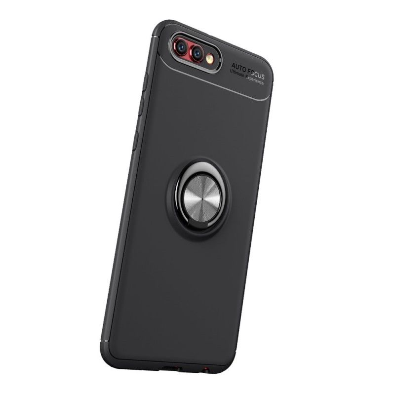 Hoesje Honor View 10 Rood Zwart Roterende Ring