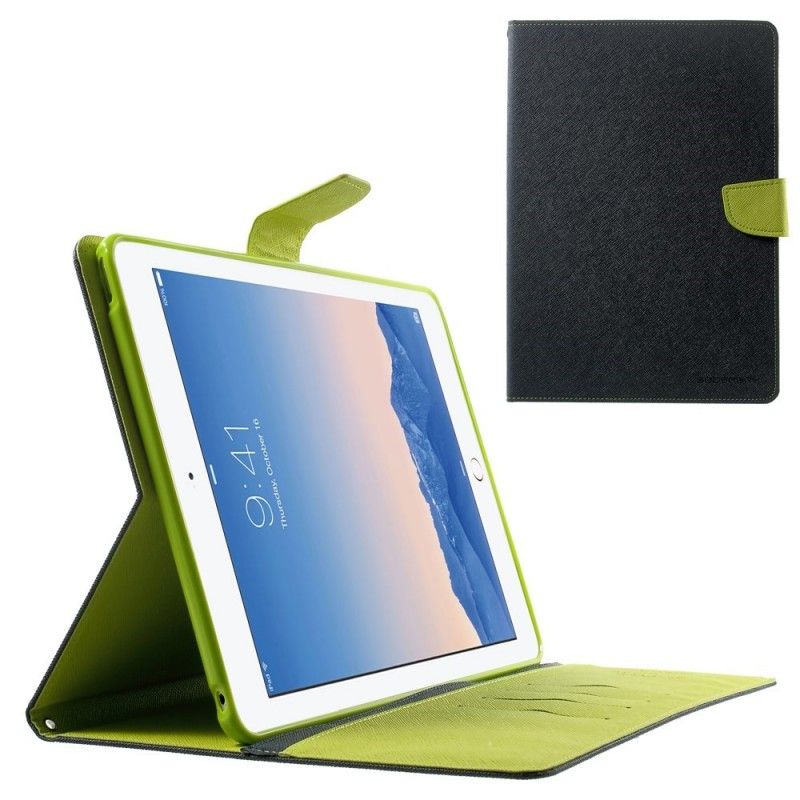 Cover Folio-hoesje iPad Air / Air 2 Rood Zwart Telefoonhoesje Tweekleurig Kwik