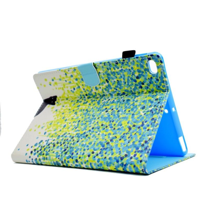Leren Hoesje iPad Air / Air 2 Kat En Bloemblaadjes