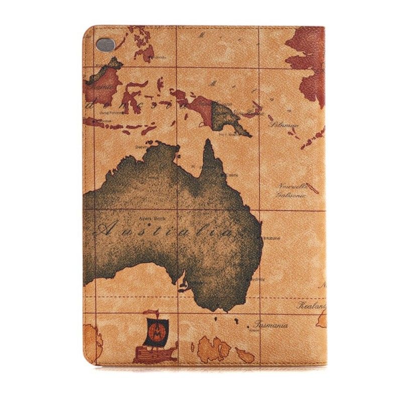Leren Hoesje voor iPad Air / Air 2 Bruin Wereldkaart