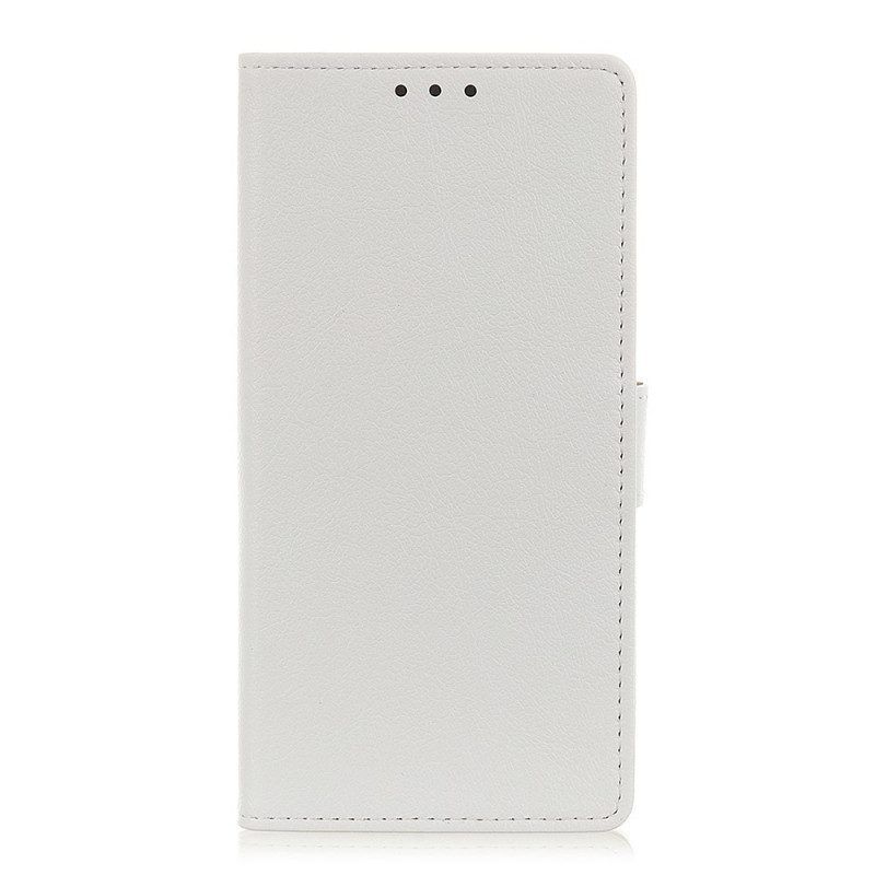 Folio-hoesje voor Xiaomi 12 Pro Eenvoudig Glanzend Leereffect