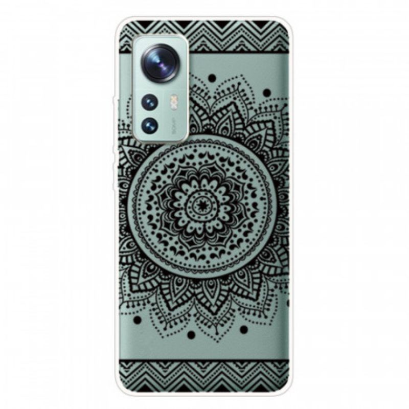 Telefoonhoesje voor Xiaomi 12 Pro Siliconen Mandala Zwart