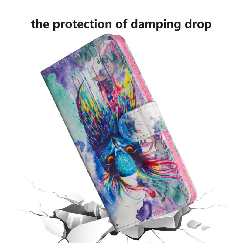 Bescherming Hoesje Samsung Galaxy A51 Telefoonhoesje Aquarel Vogel