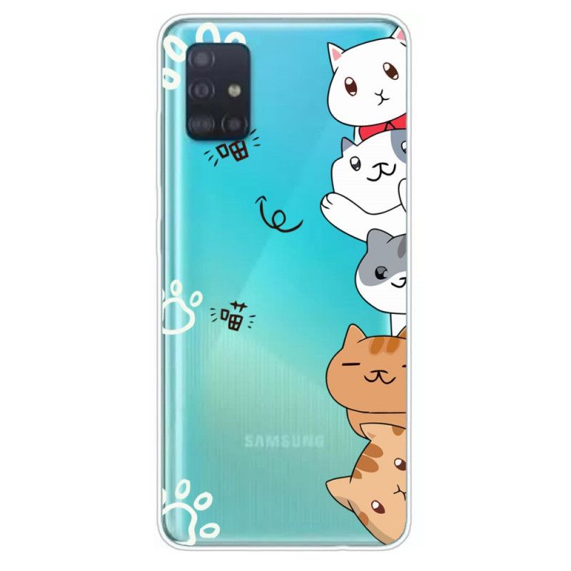 Case Hoesje Samsung Galaxy A51 Telefoonhoesje Hallo Katten