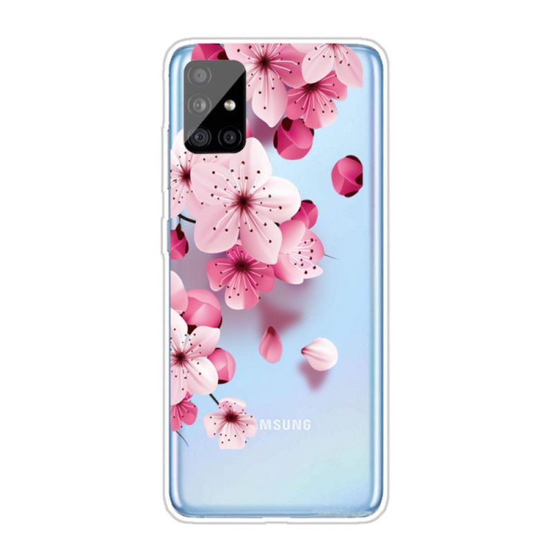 Cover Hoesje Samsung Galaxy A51 Telefoonhoesje Kleine Roze Bloemen