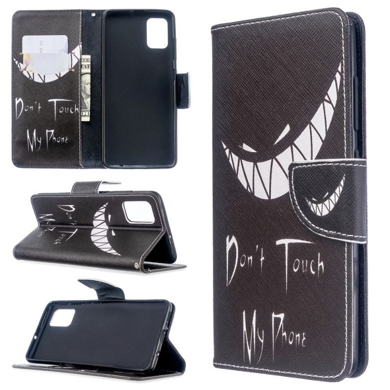 Flip Case Leren Samsung Galaxy A51 Duivelse Telefoon