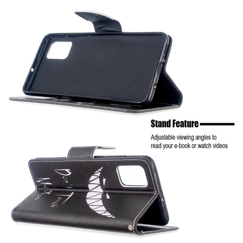 Flip Case Leren Samsung Galaxy A51 Duivelse Telefoon