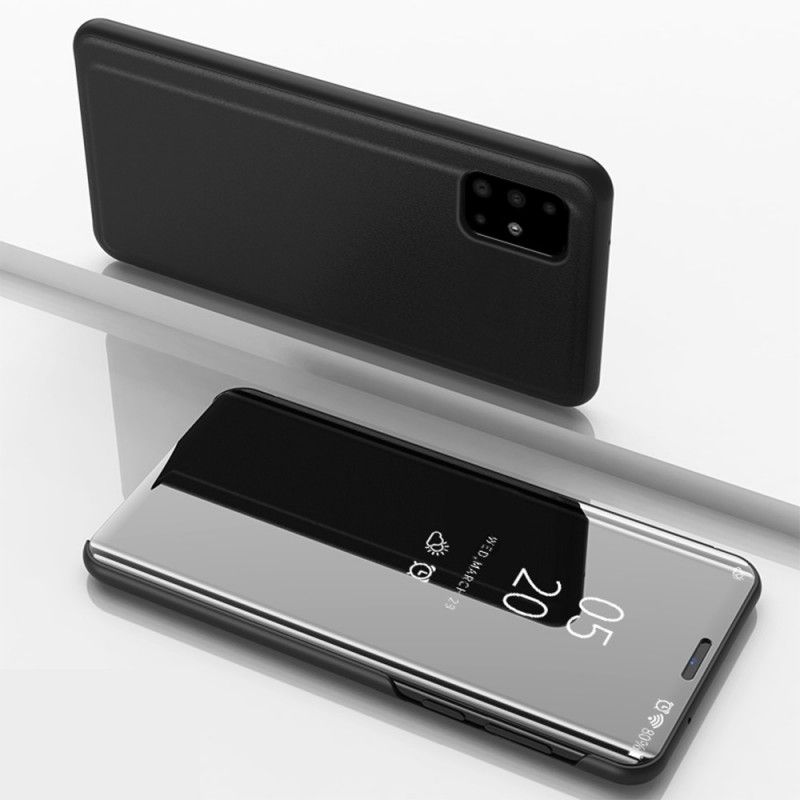Folio-hoesje Samsung Galaxy A51 Wit Zwart Spiegel