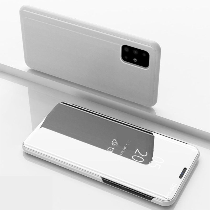 Folio-hoesje Samsung Galaxy A51 Wit Zwart Spiegel