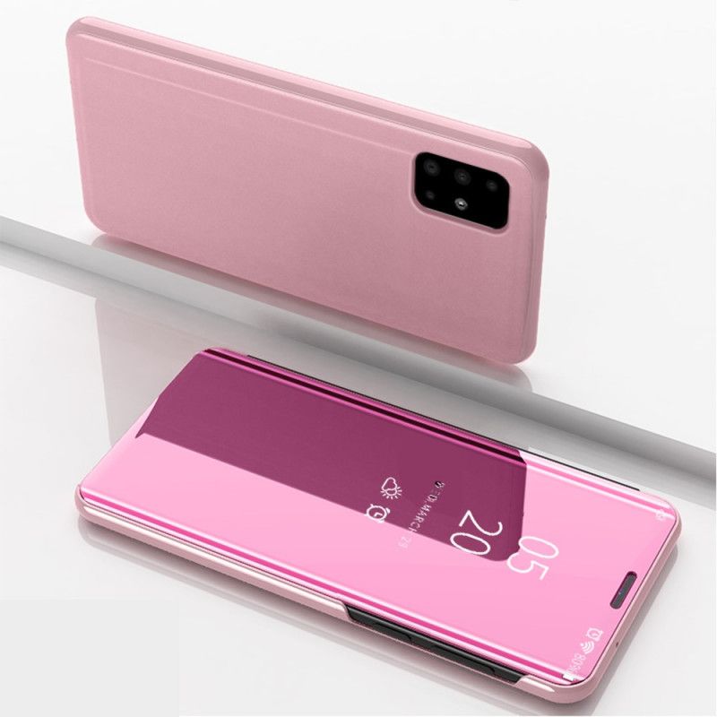 Folio-hoesje Samsung Galaxy A51 Wit Zwart Spiegel