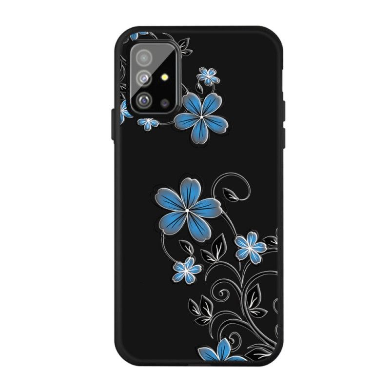 Hoesje Samsung Galaxy A51 Blauwe Bloemen