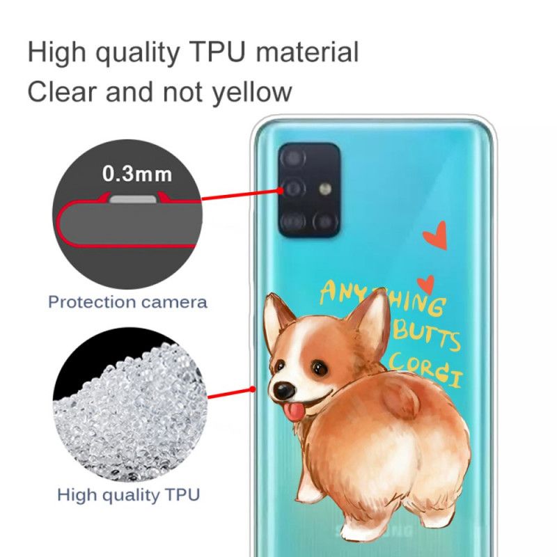 Hoesje Samsung Galaxy A51 Hond Kust Mijn Reet
