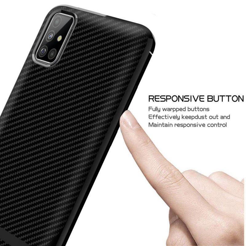 Hoesje Samsung Galaxy A51 Rood Zwart Modern Antislip