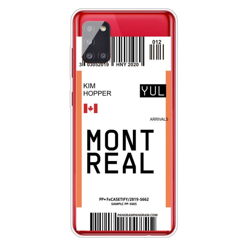 Hoesje Samsung Galaxy A51 Telefoonhoesje Instapkaart Naar Montreal