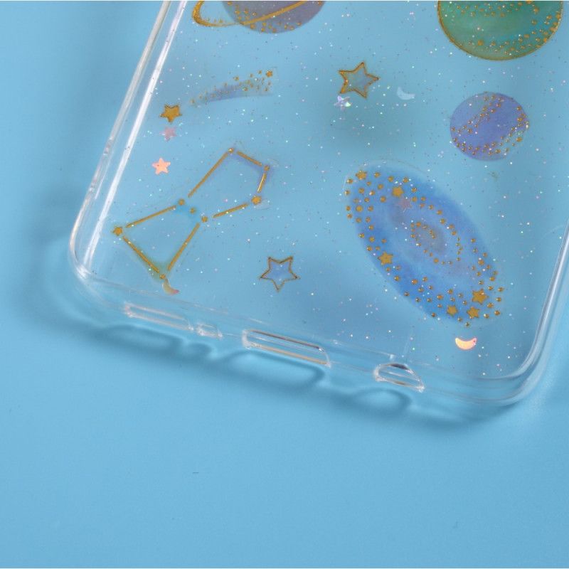 Hoesje Samsung Galaxy A51 Transparant Epoxy Planeet