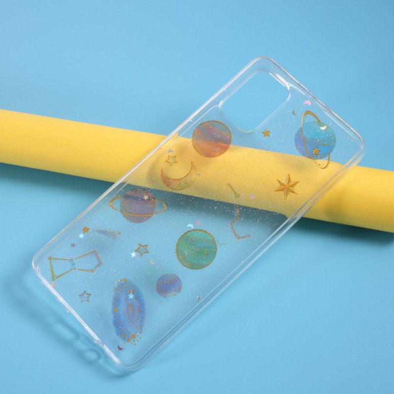 Hoesje Samsung Galaxy A51 Transparant Epoxy Planeet