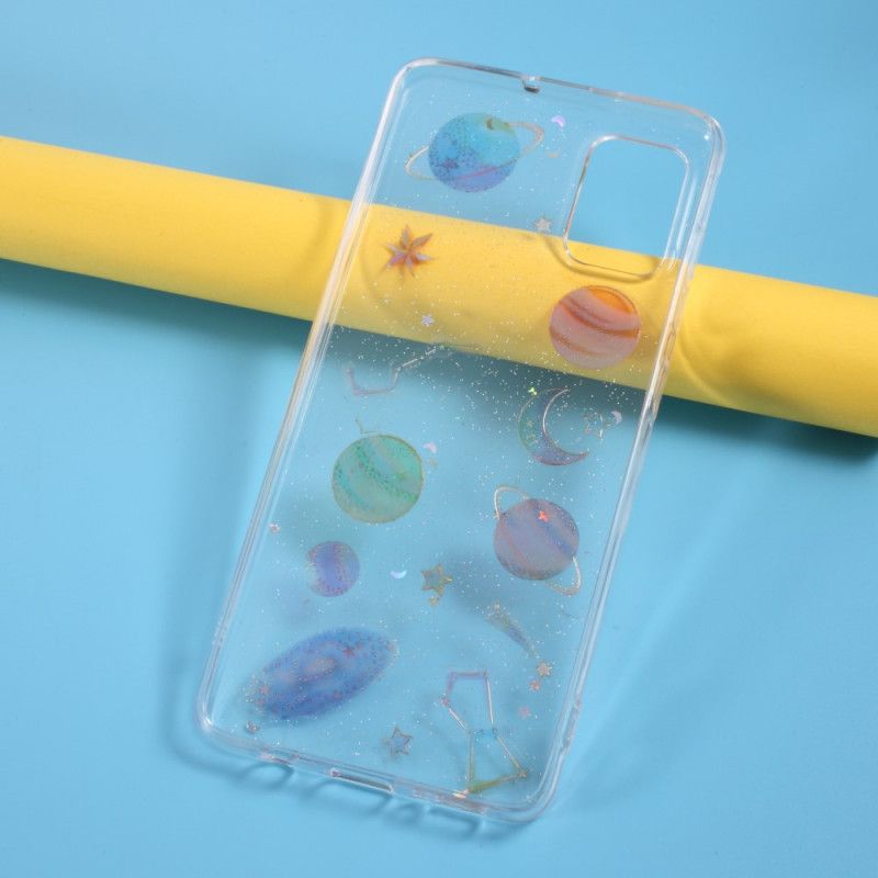 Hoesje Samsung Galaxy A51 Transparant Epoxy Planeet