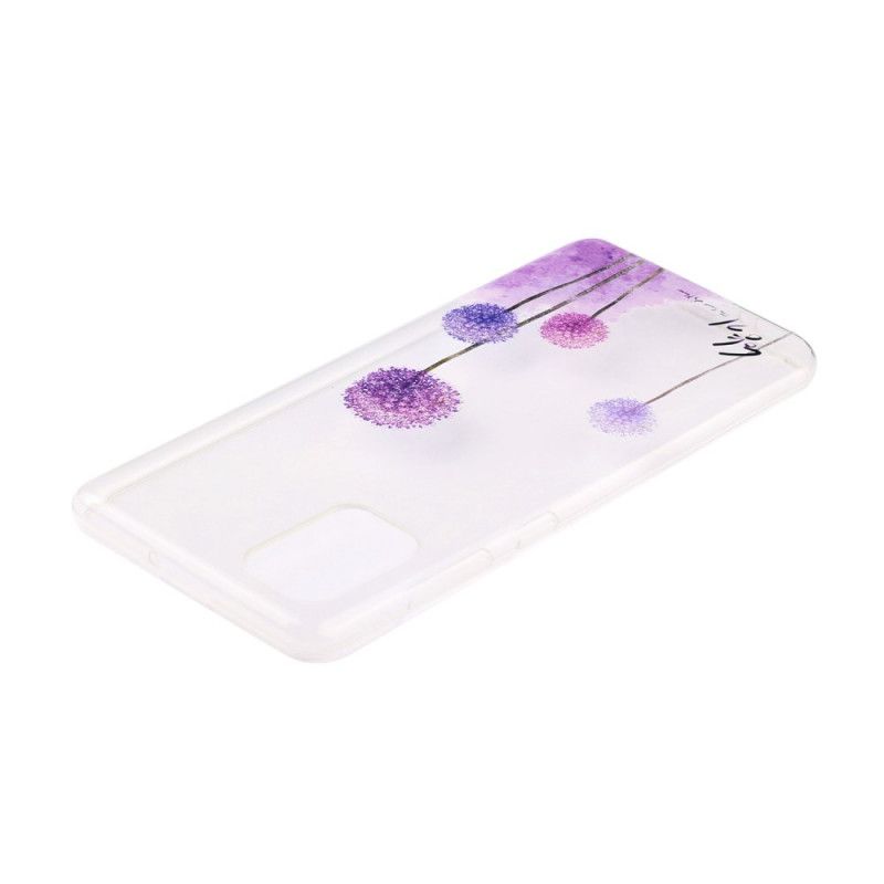 Hoesje Samsung Galaxy A51 Transparant Gekleurde Paardenbloemen