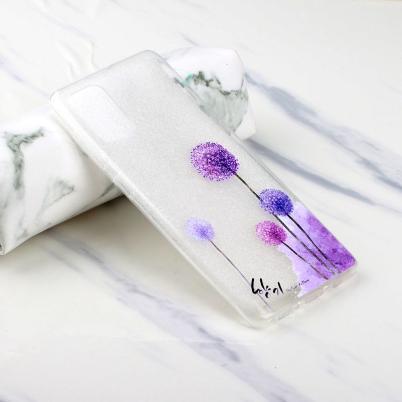 Hoesje Samsung Galaxy A51 Transparant Gekleurde Paardenbloemen