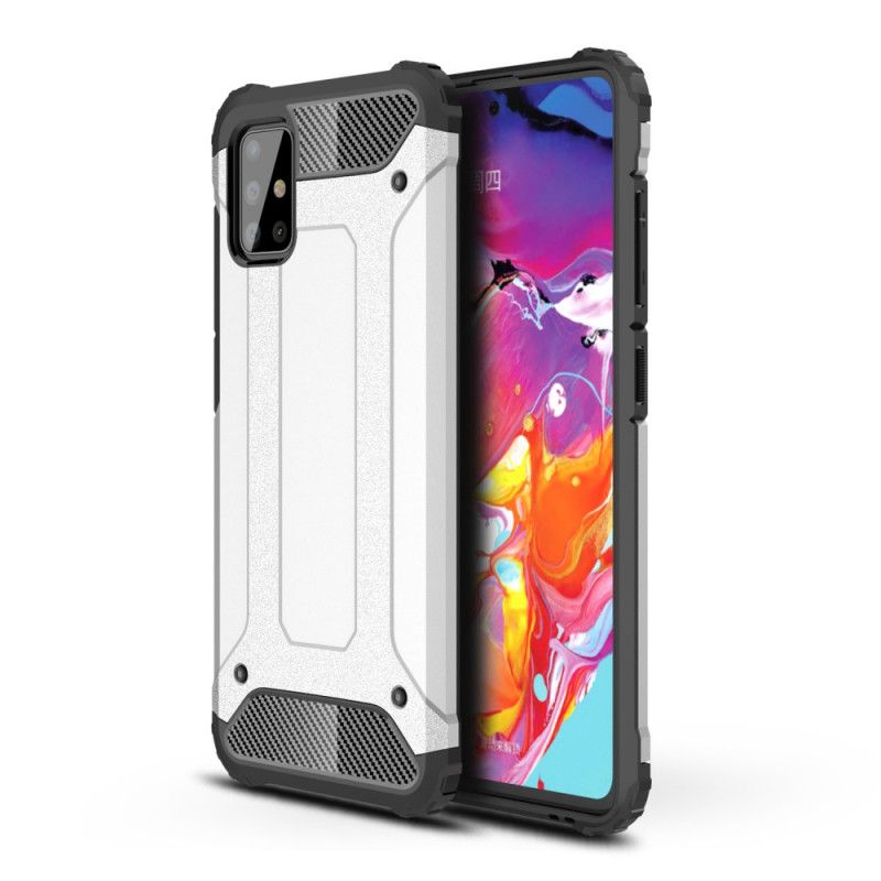 Hoesje Samsung Galaxy A51 Wit Zwart Overlevende