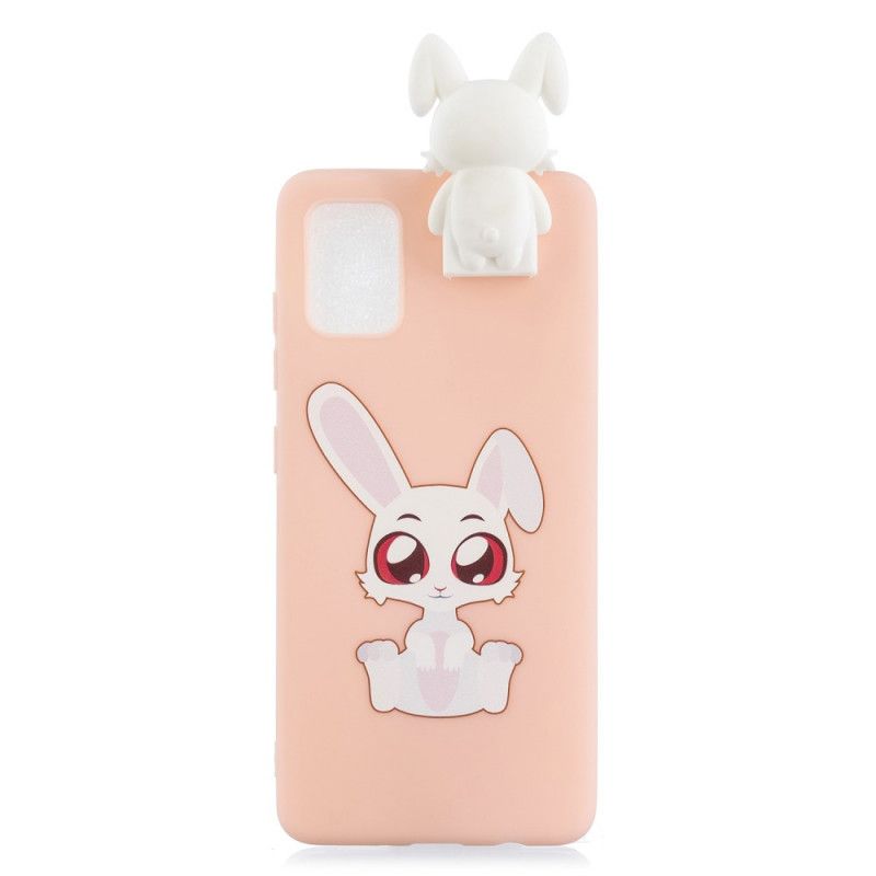 Hoesje voor Samsung Galaxy A51 3D Wit Konijn