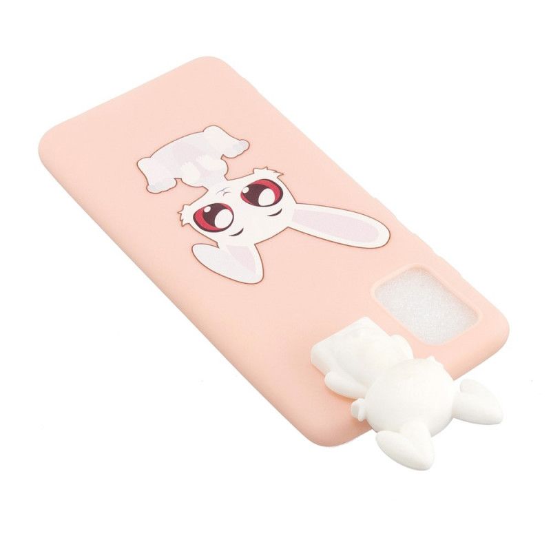 Hoesje voor Samsung Galaxy A51 3D Wit Konijn