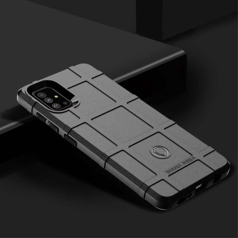 Hoesje voor Samsung Galaxy A51 Grijs Zwart Robuust Schild