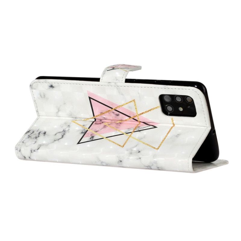 Leren Hoesje voor Samsung Galaxy A51 Glitter Driehoek