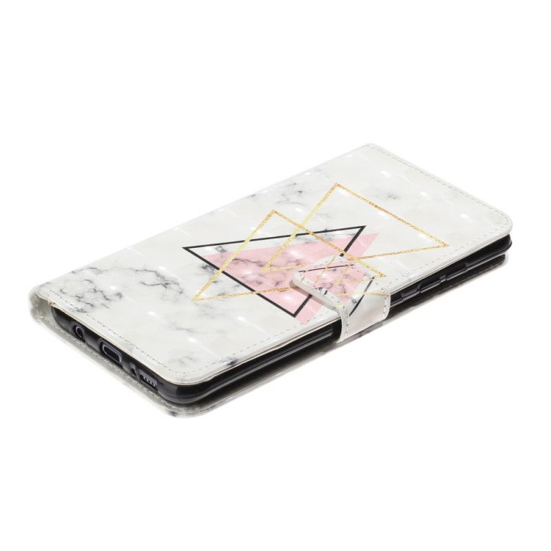 Leren Hoesje voor Samsung Galaxy A51 Glitter Driehoek