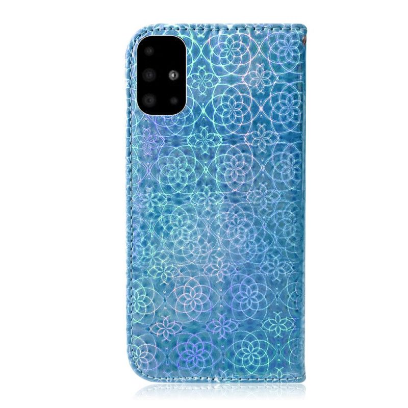 Leren Hoesje voor Samsung Galaxy A51 Grijs Zwart Pure Kleur