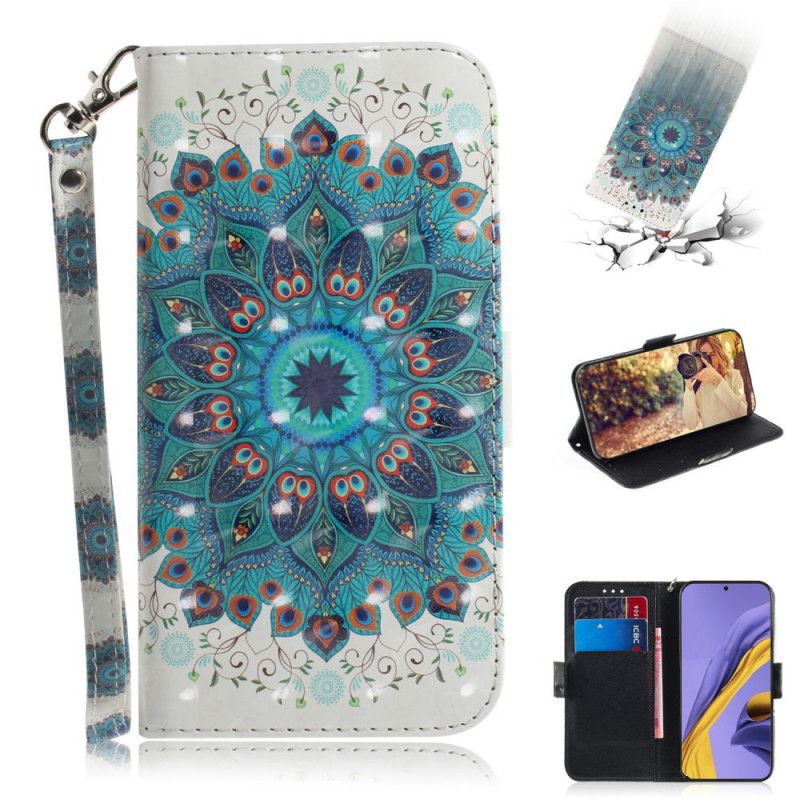 Leren Hoesje voor Samsung Galaxy A51 Meesterlijke Mandala Met String