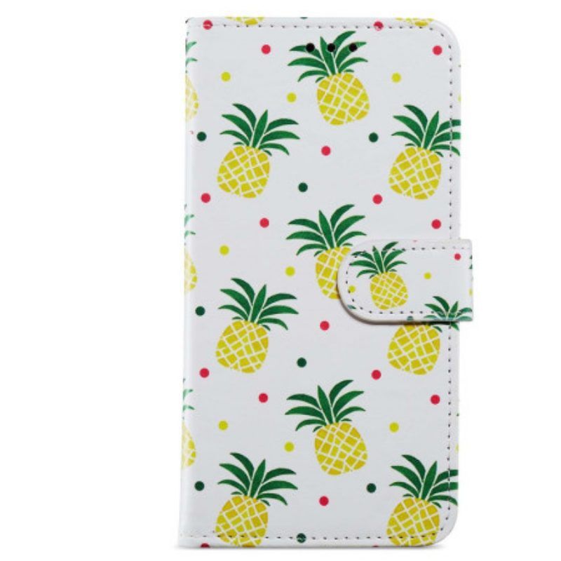 Folio-hoesje voor Google Pixel 7A Met Ketting Ananas Met Bandjes