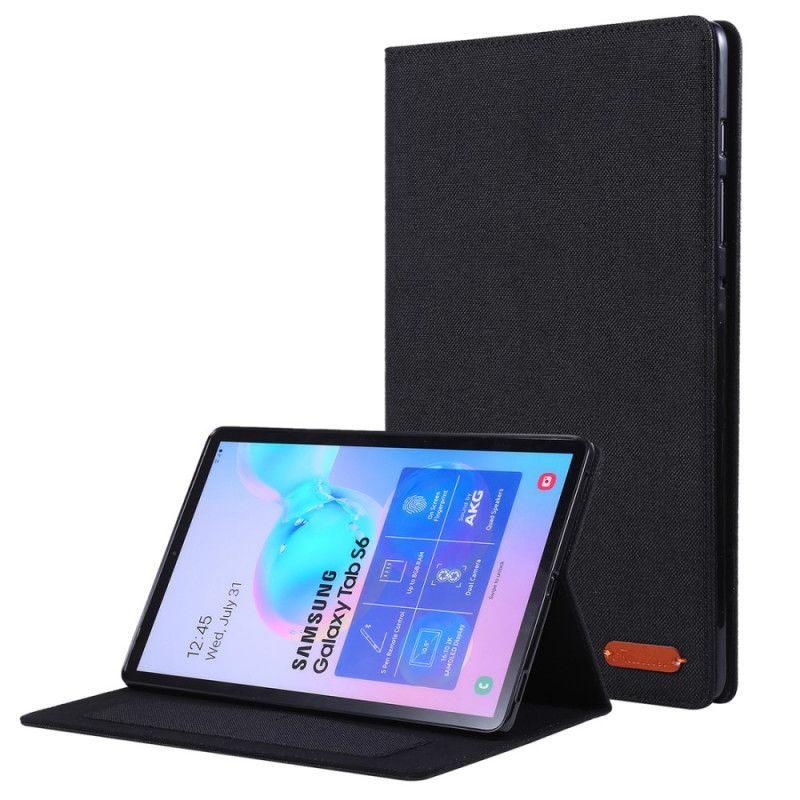 Case Samsung Galaxy Tab S6 Grijs Zwart Telefoonhoesje Stof