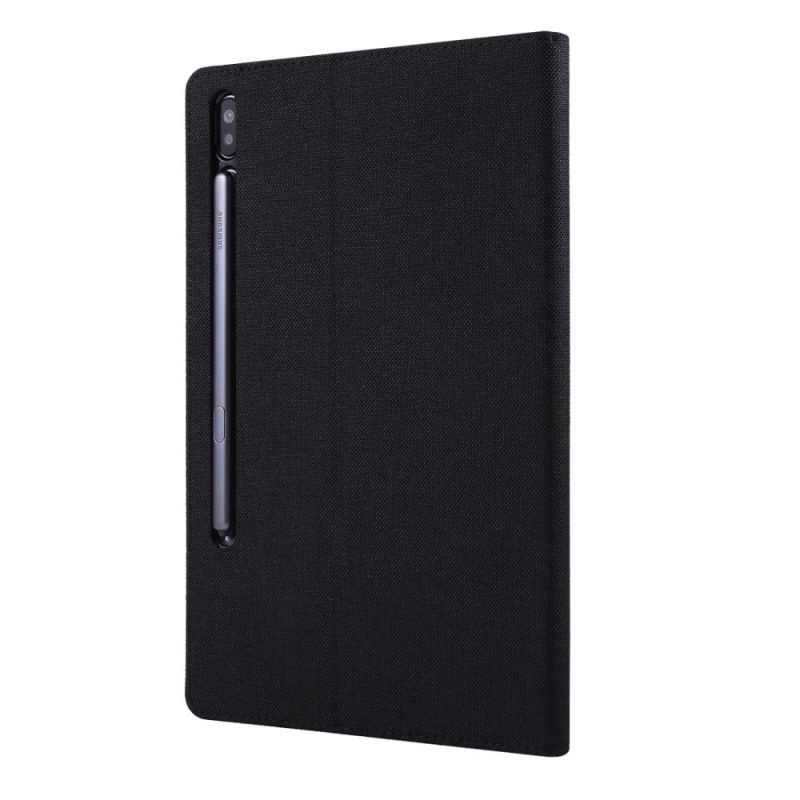 Case Samsung Galaxy Tab S6 Grijs Zwart Telefoonhoesje Stof