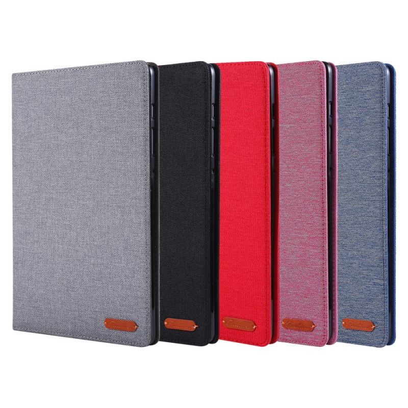 Case Samsung Galaxy Tab S6 Grijs Zwart Telefoonhoesje Stof