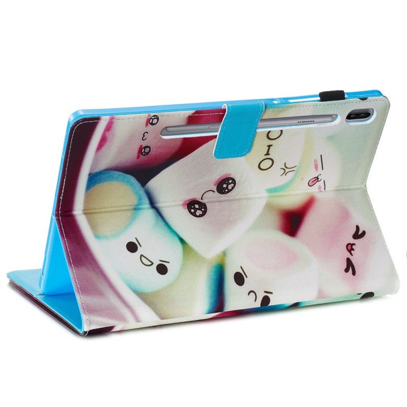 Cover Folio-hoesje Samsung Galaxy Tab S6 Telefoonhoesje Leuke Marshmallows